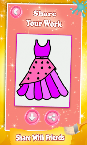 اسکرین شات برنامه Dresses Coloring Pages ( Glitter Game For Girls ) 8