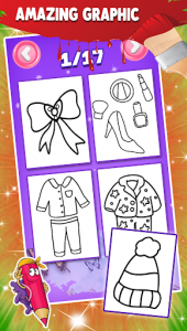 اسکرین شات برنامه Dresses Coloring Pages ( Glitter Game For Girls ) 5