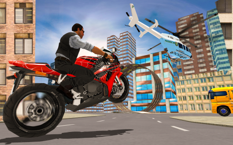اسکرین شات بازی Superhero Stunt Bike Simulator 3
