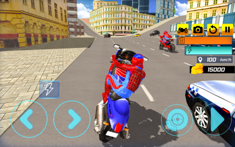 اسکرین شات بازی Superhero Stunt Bike Simulator 4