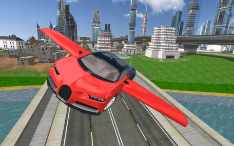 اسکرین شات 3 بازی Flying Car Games Car Simulator