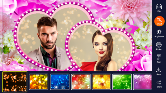 اسکرین شات برنامه Love Heart Photo Frame 2