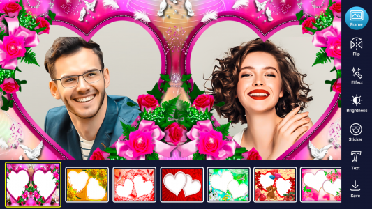 اسکرین شات برنامه Love Heart Photo Frame 1