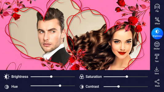 اسکرین شات برنامه Love Heart Photo Frame 3