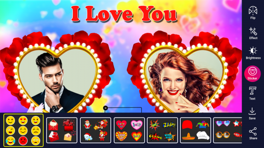 اسکرین شات برنامه Love Heart Photo Frame 6