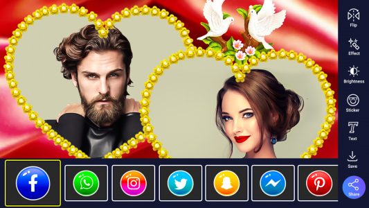 اسکرین شات برنامه Love Heart Photo Frame 5