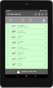 اسکرین شات برنامه 99 Names of Allah: Asma Al Husna, Free Audio Islam 6