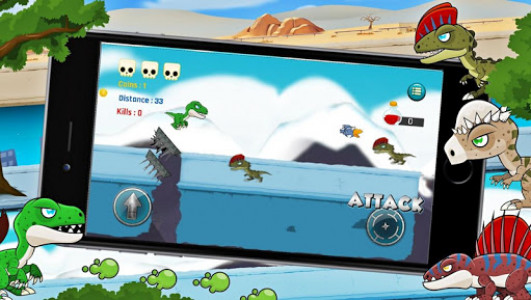 اسکرین شات بازی Dinosaur Battle Fighting Game 2