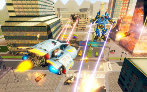 اسکرین شات برنامه Robot Fighting 3D - Transform Robot War Games 2018 1