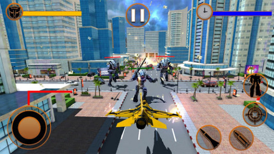 اسکرین شات برنامه Air Robot Plane Transformation Game 2020 5