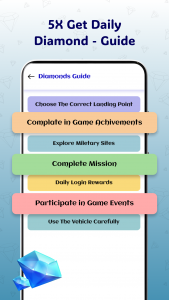اسکرین شات 4 برنامه 5X Get Daily Diamond - Guide