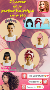 اسکرین شات برنامه Makeup & Hairstyle - Camera Beauty App 7