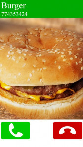 اسکرین شات 1 بازی fake call burger game