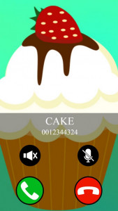 اسکرین شات بازی fake call and sms cake game 1