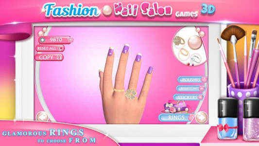 اسکرین شات برنامه Fashion Nail Salon Games 3D 3