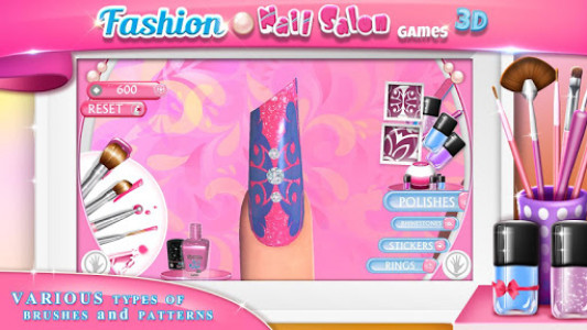 اسکرین شات برنامه Fashion Nail Salon Games 3D 2