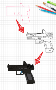 اسکرین شات برنامه How to draw weapons step by st 1