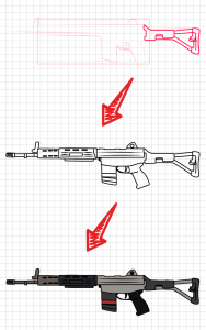 اسکرین شات برنامه How to draw weapons step by st 2