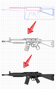 اسکرین شات برنامه How to draw weapons step by st 3