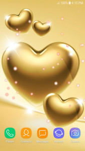 اسکرین شات برنامه Gold Heart Wallpaper 6