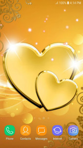 اسکرین شات برنامه Gold Heart Wallpaper 2
