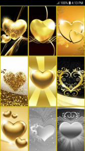 اسکرین شات برنامه Gold Heart Wallpaper 5