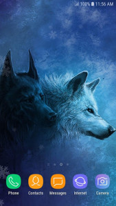 اسکرین شات برنامه Ice Wolf Live Wallpaper HD 7