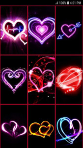 اسکرین شات برنامه Neon Hearts Live Wallpaper 2