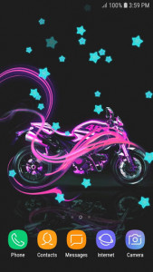 اسکرین شات برنامه Neon Motorcycle Live Wallpaper 1