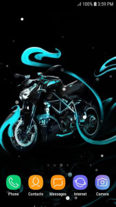 اسکرین شات برنامه Neon Motorcycle Live Wallpaper 3