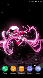 اسکرین شات برنامه Neon Motorcycle Live Wallpaper 7