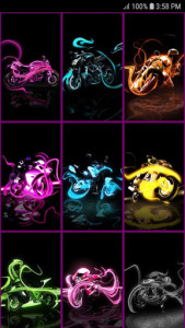اسکرین شات برنامه Neon Motorcycle Live Wallpaper 2