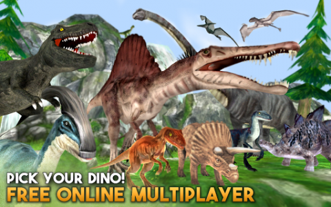 اسکرین شات بازی Dino World Online - Hunters 3D 2