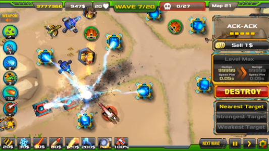 اسکرین شات بازی Tower Defense: Alien War TD 8