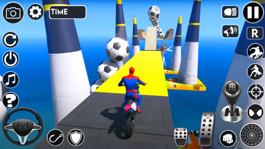 اسکرین شات بازی Superhero Tricky Bike Stunt 5