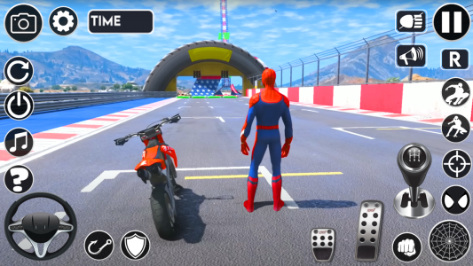 اسکرین شات بازی Superhero Tricky Bike Stunt 1