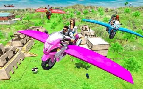 اسکرین شات بازی Flying Bike Game Motorcycle 3D 2