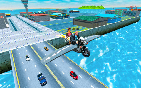 اسکرین شات بازی Flying Bike Game Motorcycle 3D 7