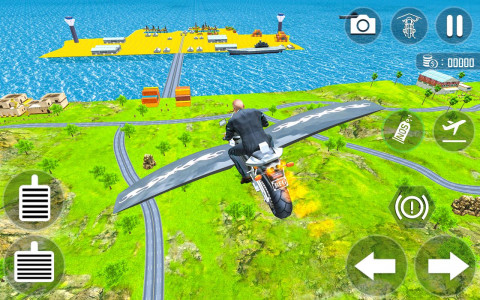 اسکرین شات بازی Flying Bike Game Motorcycle 3D 6