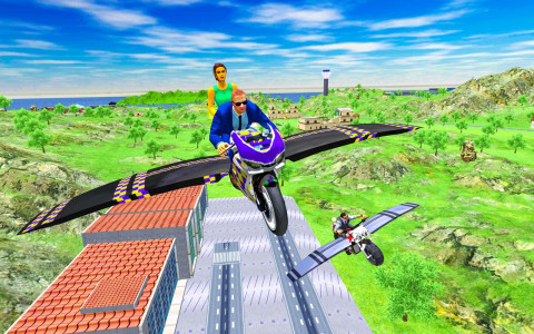 اسکرین شات بازی Flying Bike Game Motorcycle 3D 5