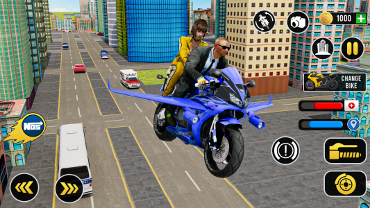 اسکرین شات بازی Flying Bike Game Motorcycle 3D 3