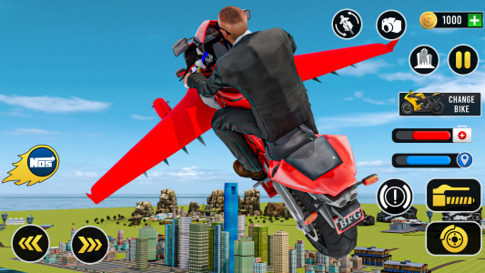 اسکرین شات بازی Flying Bike Game Motorcycle 3D 8