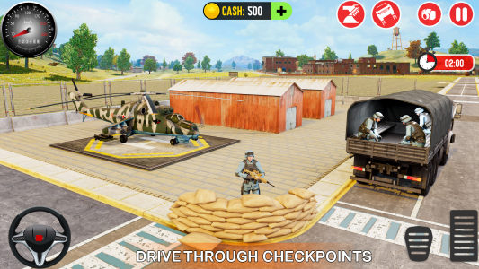 اسکرین شات بازی Army Car Games Truck Driving 4