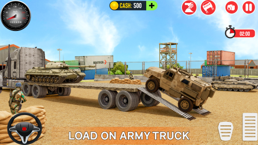 اسکرین شات بازی Army Car Games Truck Driving 3