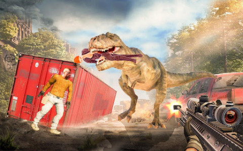 اسکرین شات بازی Best Dinosaur Shooting Games: Dino Hunt Shelter 3