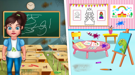 اسکرین شات 4 بازی Baby Girl School Cleanup