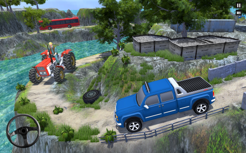 اسکرین شات بازی Pickup Truck Driving 3D Game 5