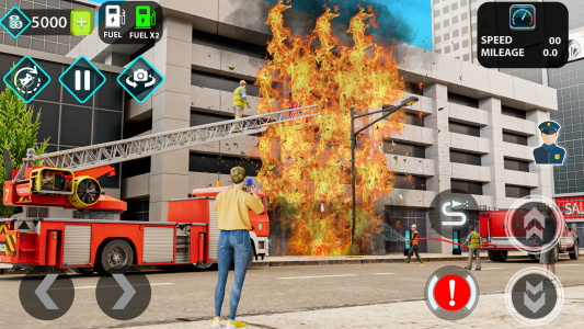 اسکرین شات 1 برنامه Fire Truck Games & Rescue Game