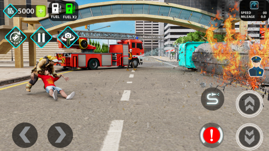 اسکرین شات 2 برنامه Fire Truck Games & Rescue Game