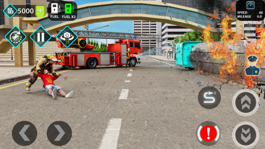 اسکرین شات برنامه Fire Truck Games & Rescue Game 2